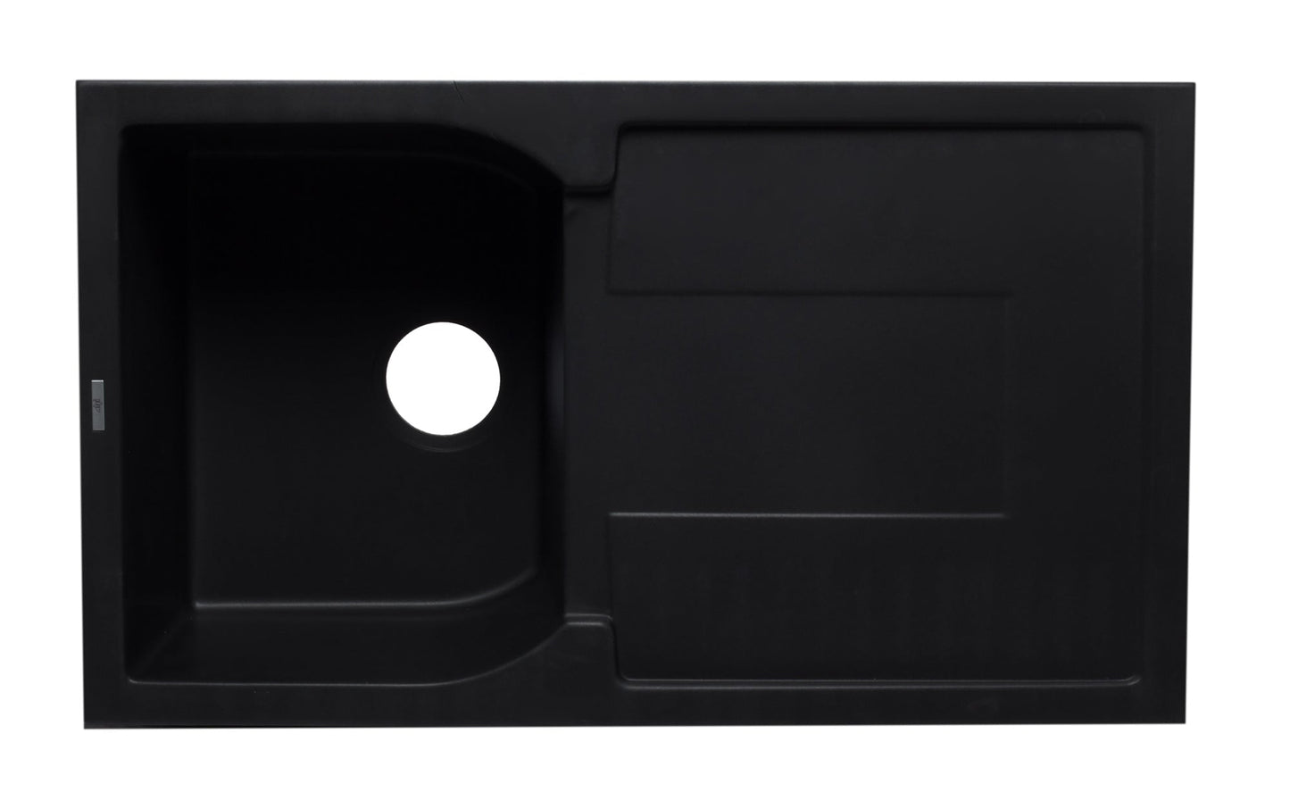 ALFI brand AB1620DI 34" Single Bowl Granite Composite Kitchen Sink with Drainboard