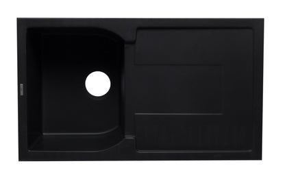 ALFI brand AB1620DI 34" Single Bowl Granite Composite Kitchen Sink with Drainboard