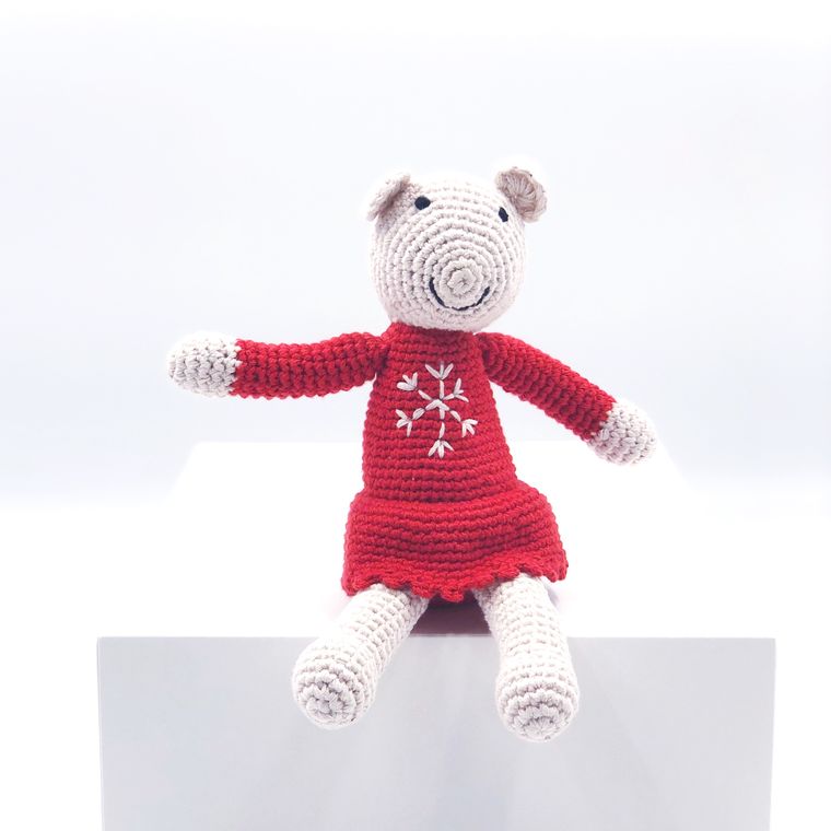 Festive Rattle-Christmas Mouse