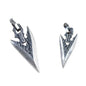 Mens Silver Weapon Necklace with Stone in Weapon Shape