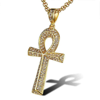 Men’s/Women’s Egyptian Ankh Pendant - Hip-Hop Steel Unisex Gem