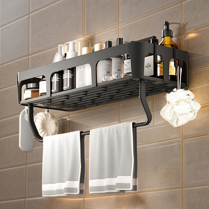 NoDrill WallMounted Bathroom Shelf with Toothbrush Holder