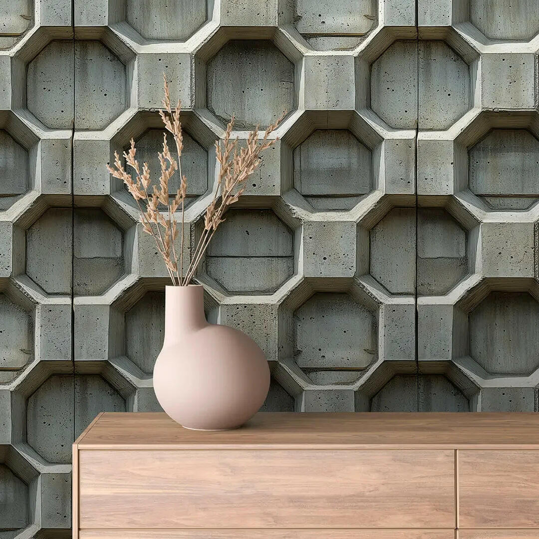 Brutalist Concrete Formwork Wallpaper