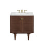 Amberly 30" Single Vanity Cabinet, Mid-Century Walnut