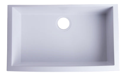 ALFI brand AB3020UM 30" Undermount Single Bowl Granite Composite Kitchen Sink