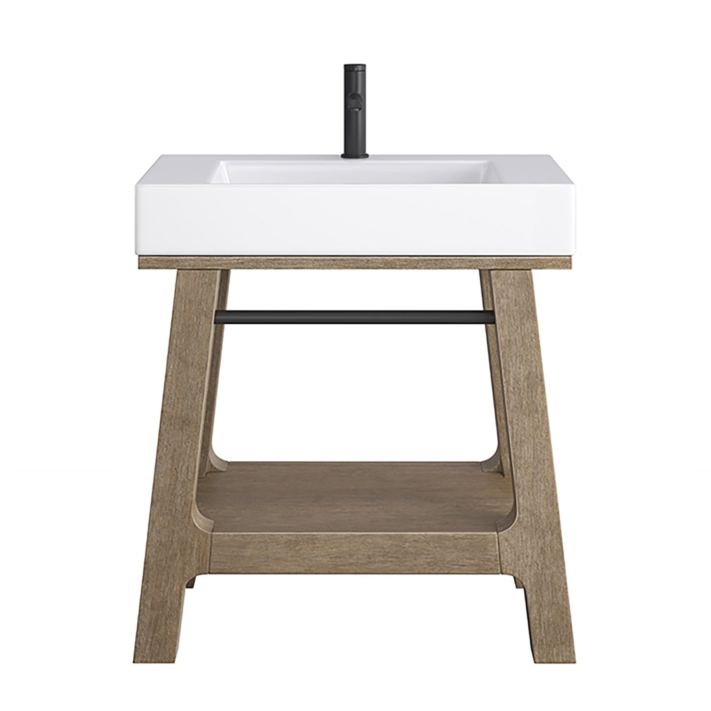 Auburn 31.5" Single Sink Console, Weathered Timber
