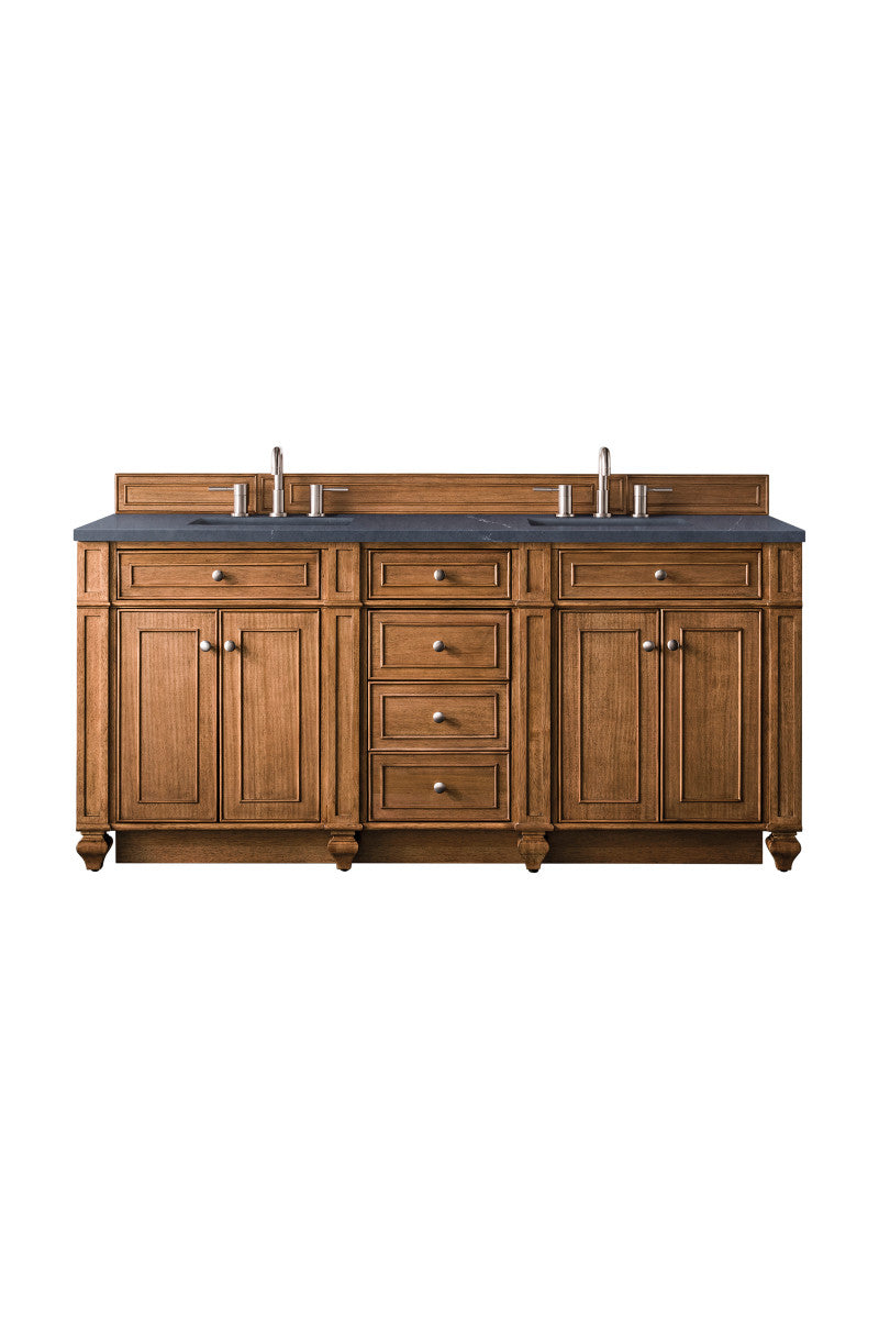Bristol 72" Double Vanity Cabinet, Bright White