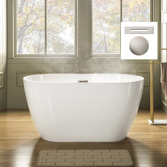 WOODBRIDGE 48" Acrylic Freestanding Bathtub Contemporary Soaking Tub