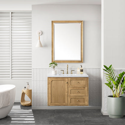 Laurent 36" Single Vanity Cabinet, Light Natural Oak