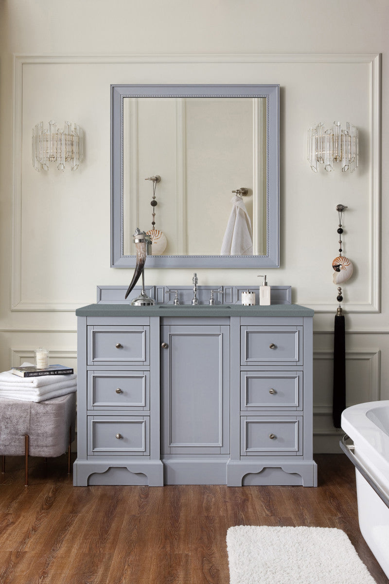 De Soto 48" Single Vanity Cabinet, Bright White