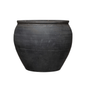 Large Terracotta Planter, Distressed Matte Black Finish