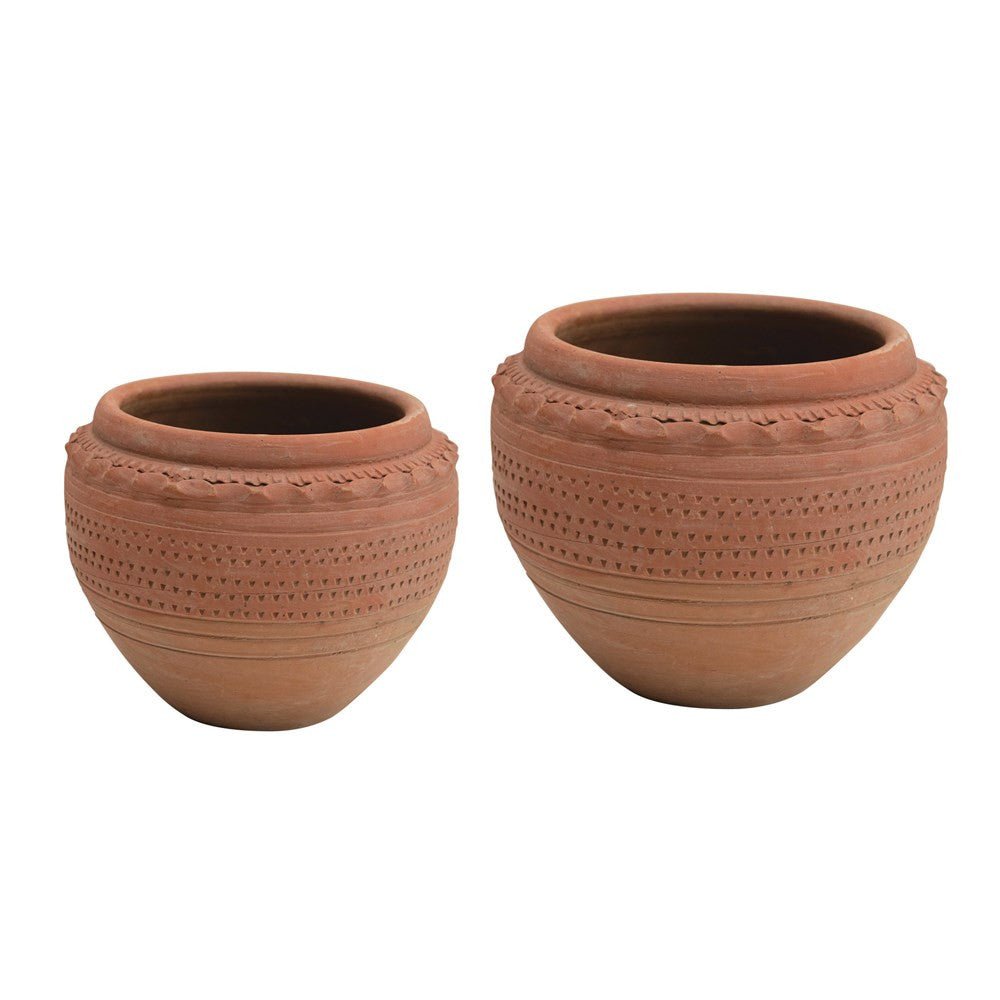 Textured Terracotta Pot