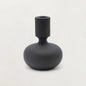 Mango Wood Taper Candle Holder, Black