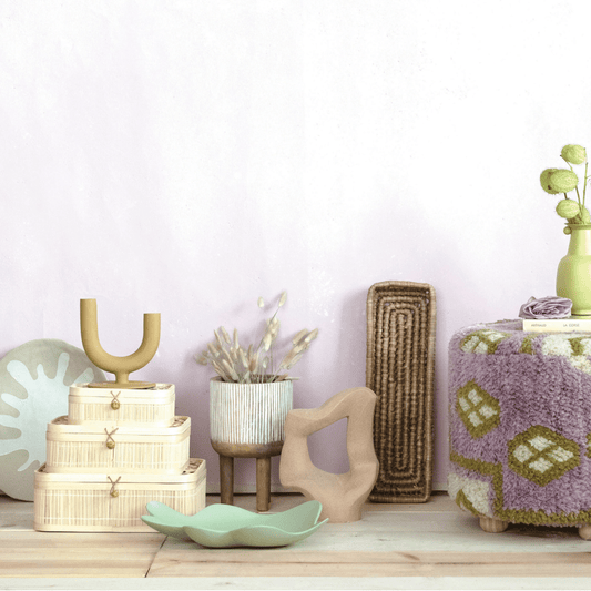 Hand-Woven Bamboo Storage Boxes with Closures, Set of 3