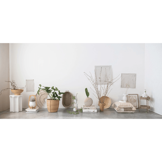 Hand-Woven Seagrass Decorative Tray with Handles