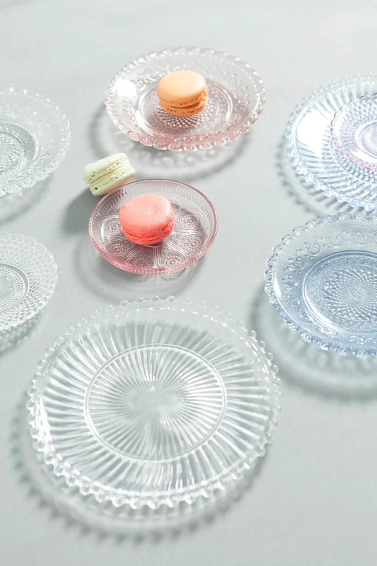 Danielle Ribbed Glass Plate