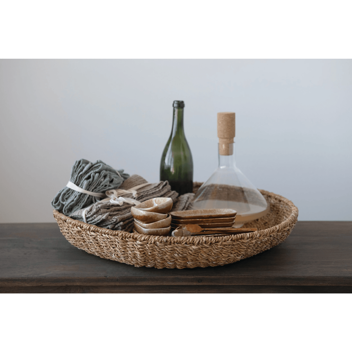 Hand-Woven Seagrass Display Tray