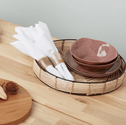 Riley Cloth Napkins, Set of 4, White