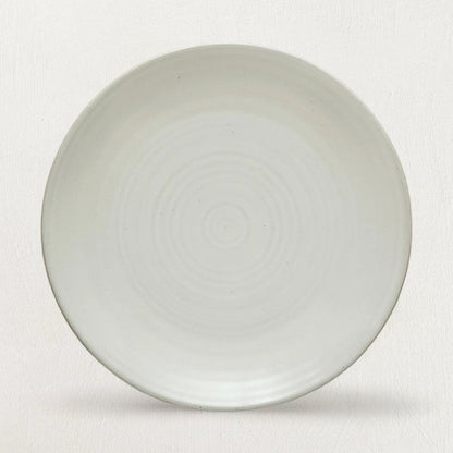 Stoneware Dinner Plate with White Matte Glaze
