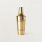 Stainless Steel Cocktail Shaker with Brass Finish