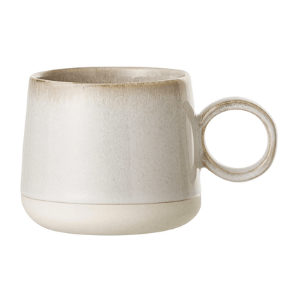 8oz Stoneware Carrie Mug in White Glazed Finish
