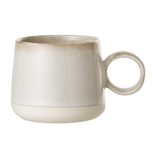 8oz Stoneware Carrie Mug in White Glazed Finish