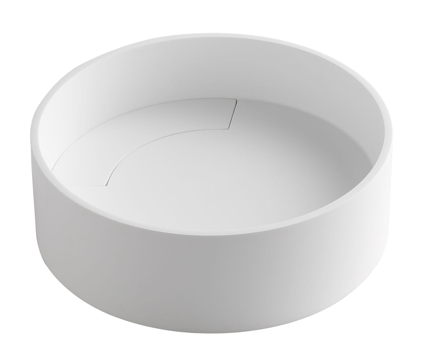 ALFI brand  ABRS15R 15" Round White Matte Solid Surface Resin Sink