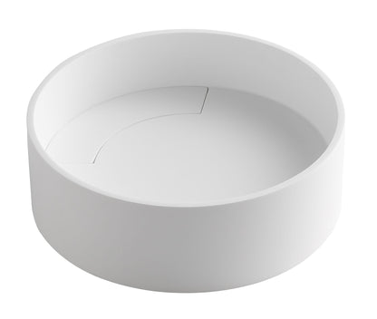 ALFI brand  ABRS15R 15" Round White Matte Solid Surface Resin Sink