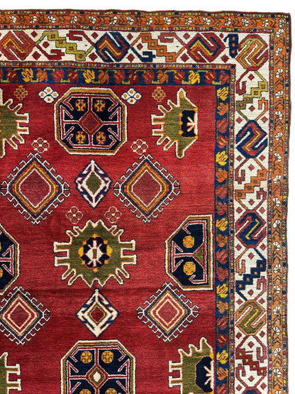 Hand-Knotted Persian Meshgin Wool Rug – 5’ x 11’ – Vintage Tribal Masterpiece