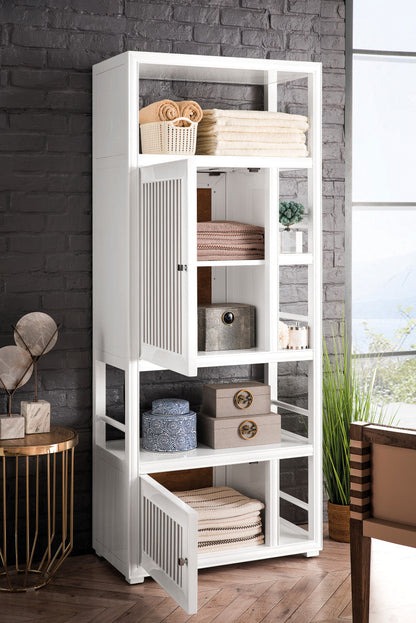 Athens 30" Double-Sided Linen Cabinet, Glossy White