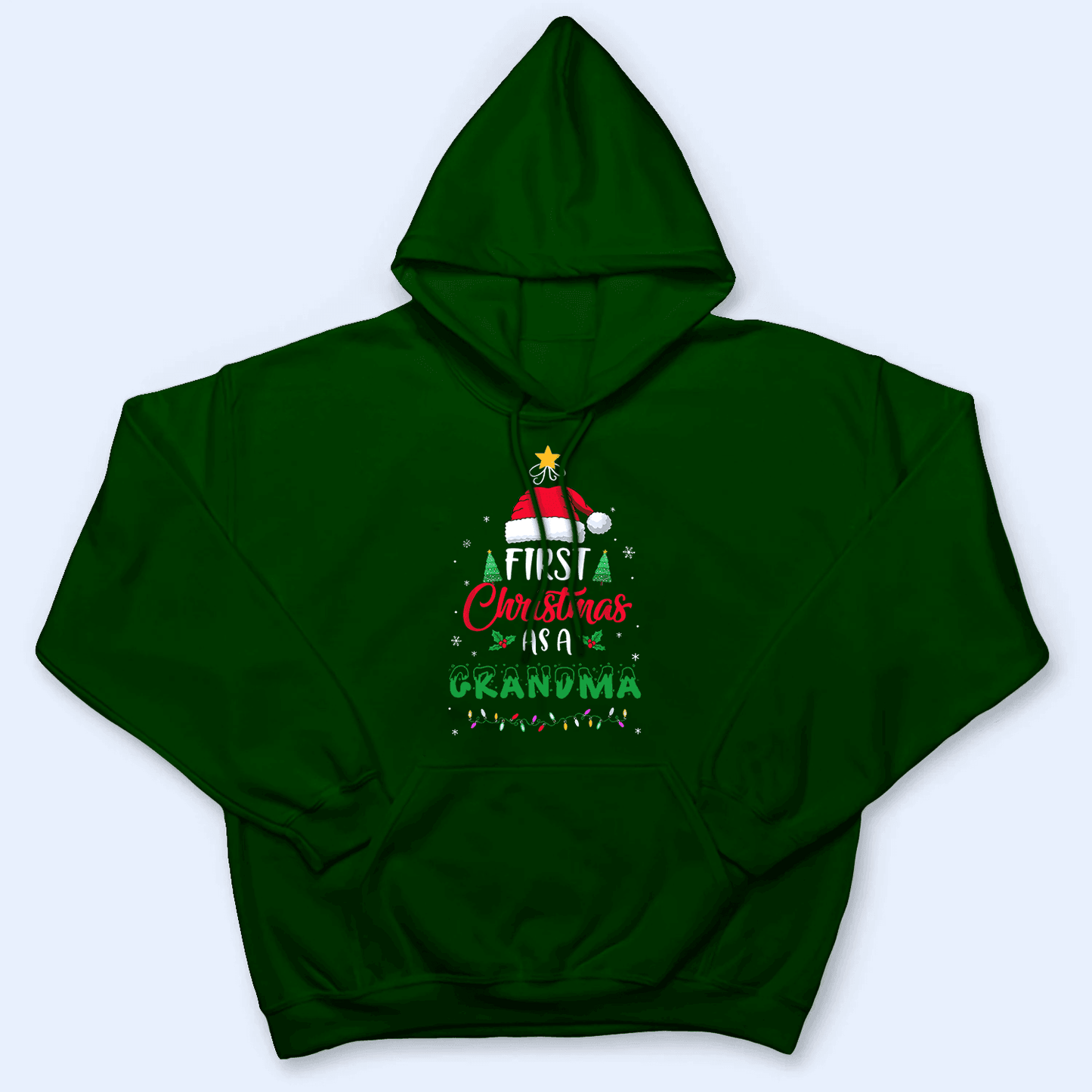 First Christmas As A Grandma - Personalized Custom T Shirt - Birthday, Loving, Funny Gift for Grandma/Nana/Mimi, Mom, Wife, Grandparent