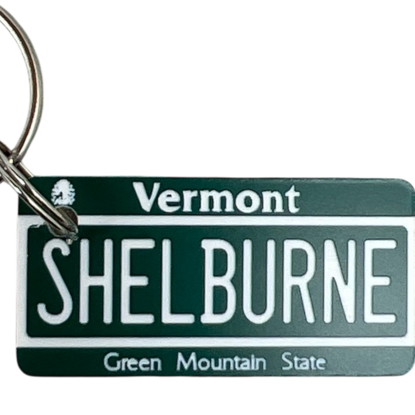 Shelburne Vermont License Plate Key Chain