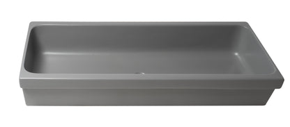 ALFI brand  AB48TRGM 48" Grey Matte Above Mount Fireclay Bathroom Trough Sink