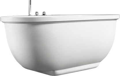 EAGO AM128ETL 6 ft Acrylic White Whirlpool Bathtub w Fixtures