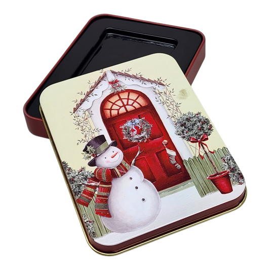 Christmas Gift Card Tin - Snowman's Welcome