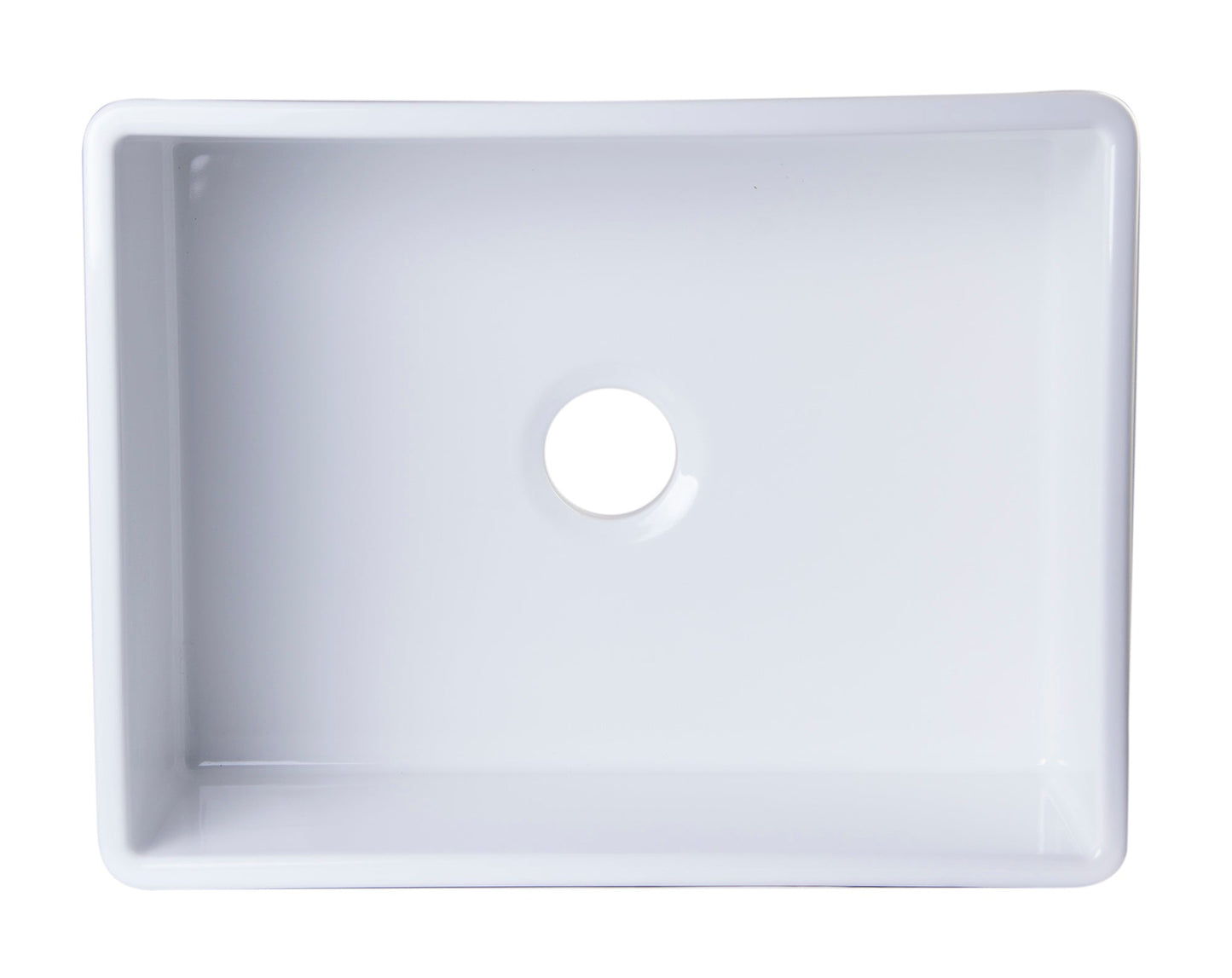 ALFI brand AB505 AB505-W White 26" Contemporary Smooth Apron Fireclay Farmhouse Kitchen Sink