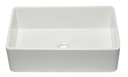 ALFI brand AB3320SB 33 inch Black Reversible Single Fireclay Farmhouse Kitchen Sink