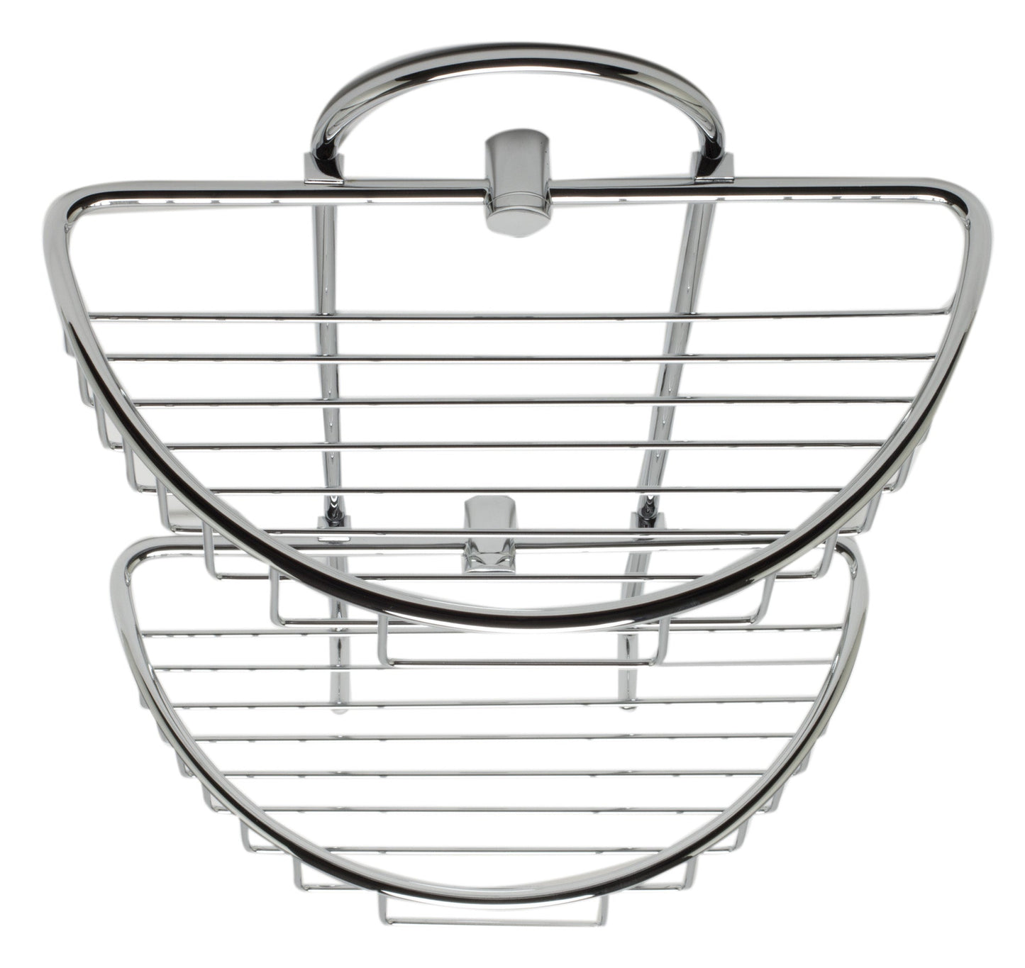 ALFI brand  AB9534 Polished Chrome Wall Mounted Double Basket Shower Shelf Bathroom Accessory