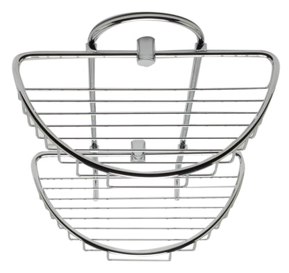ALFI brand  AB9534 Polished Chrome Wall Mounted Double Basket Shower Shelf Bathroom Accessory