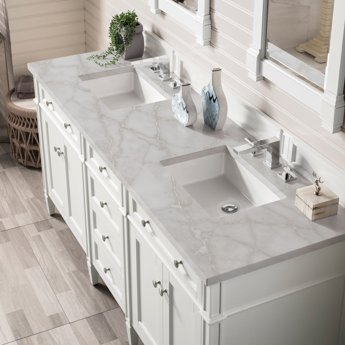 Brittany 72" Double Vanity in Bright White