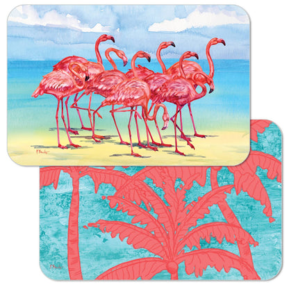 Flamingo Horizon Reversible Rectangular Plastic Placemat