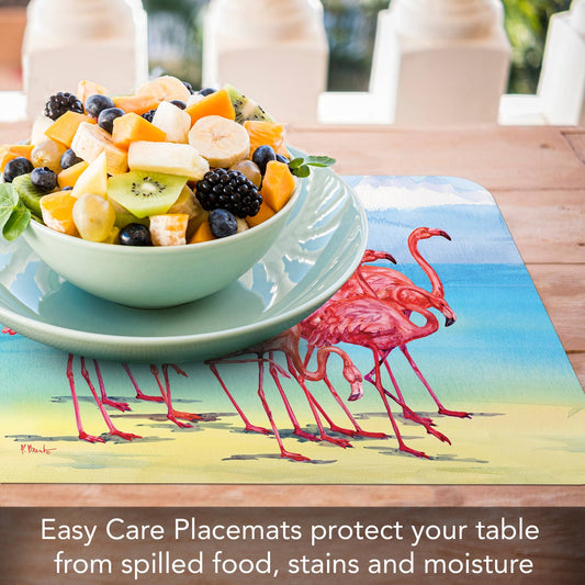 Flamingo Horizon Reversible Rectangular Plastic Placemat