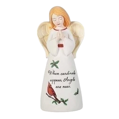 When Cardinals Appear Angel are Near Angel Figurine - 4 Inch