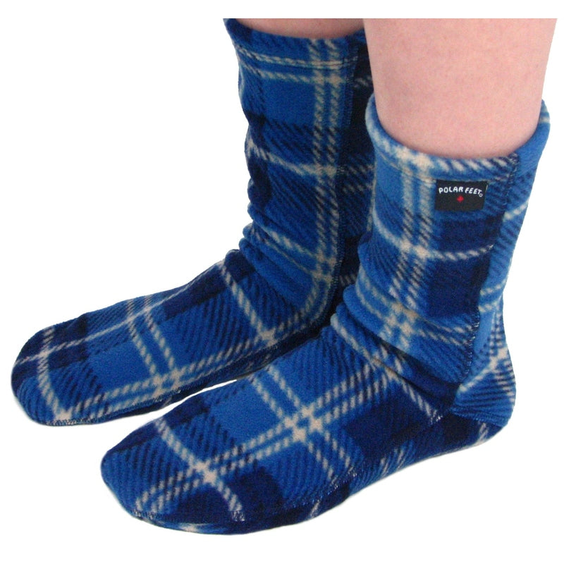 Polar Feet Fleece Socks - Blue Flannel
