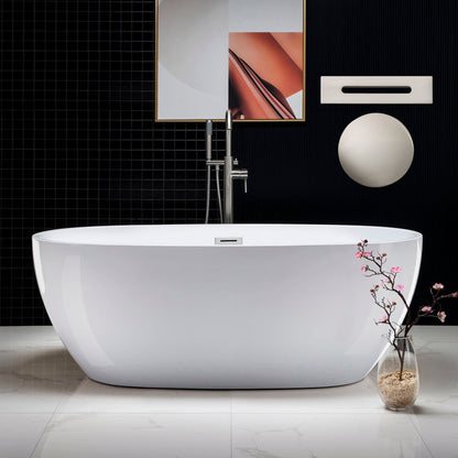 WOODBRIDGE 67" Acrylic Freestanding Bathtub Contemporary Soaking Tub