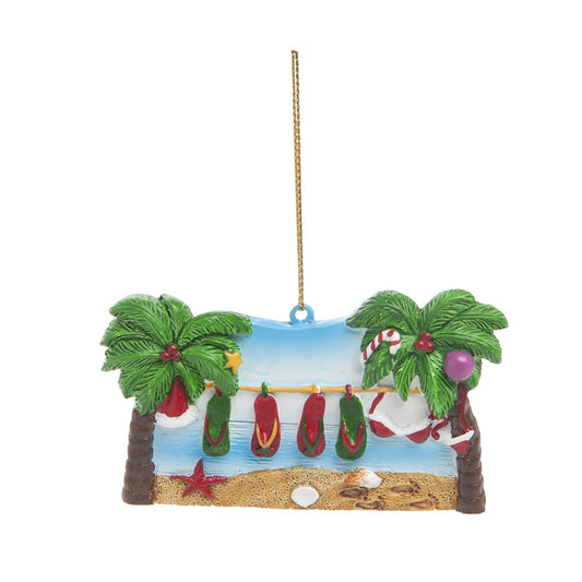 Flip Flop Clothesline Christmas Ornament