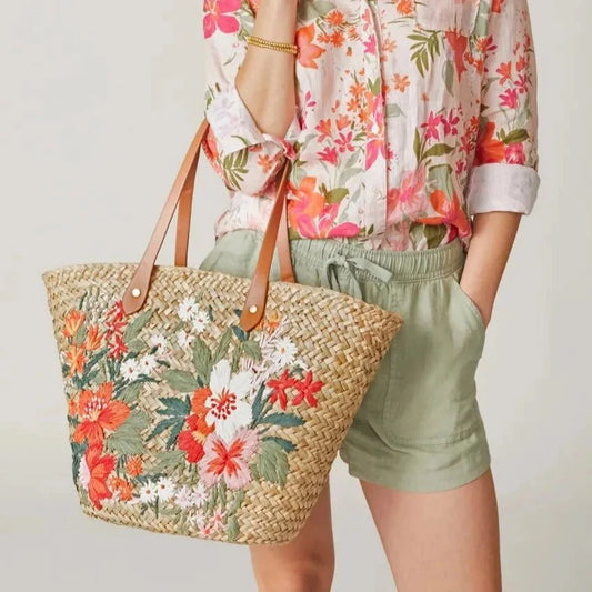 Floral Basket Tote -  Alljoy Landing