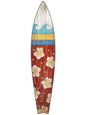 Floral Surfboard Shaped Wall Decor