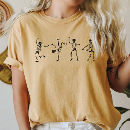 Flossing Skeletons Retro Halloween Comfort Colors Tshirt
