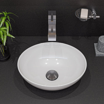 ALFI brand  ABC913 White 16" Egg Shape Above Mount Ceramic Sink